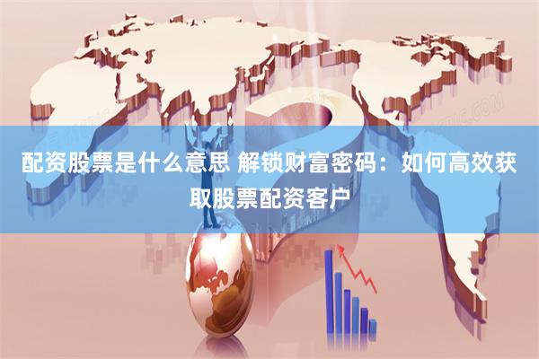 配资股票是什么意思 解锁财富密码：如何高效获取股票配资客户